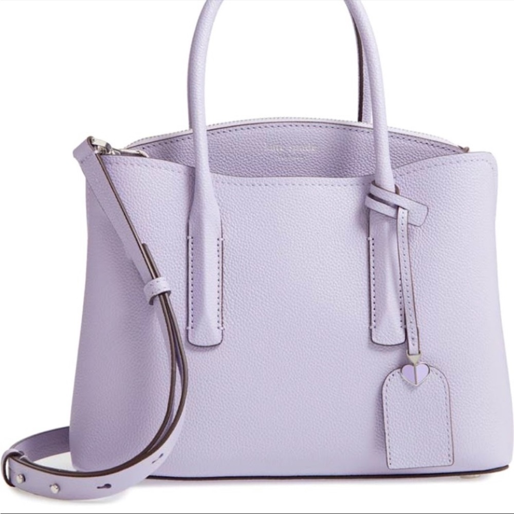 Kate Spade Margaux Medium Satchel in lilac.